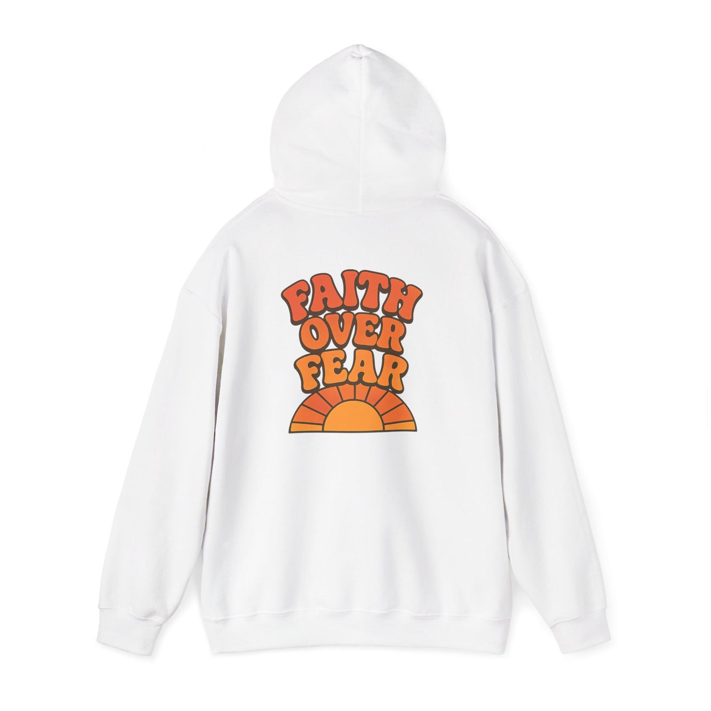 Faith Over Fear Hooded Sweatshirt | Cozy Unisex Hoodie for Comfort & Inspiration | Great for Gifting, Relaxation, Everyday Wear