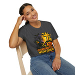 Halloween Theme Unisex Softstyle T-Shirt, Overcome Evil with Good Tee, Halloween Costume Top, Spooky Fall Apparel, Gift for All