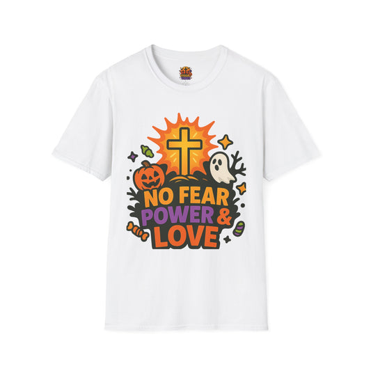 Halloween T-Shirt, Unisex Softstyle Tee, Overcome Evil With Good Shirt, Christian Halloween Gift, Fall Apparel