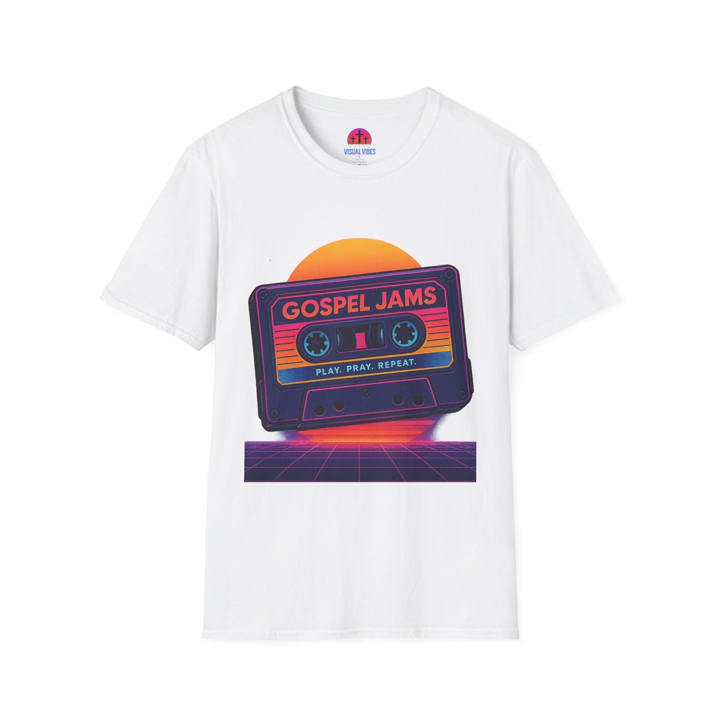 Retro Gospel Jams T-Shirt | Vintage Music Tee, Unisex Gift, 80s Nostalgia, Classic Style, Play Repeat Shirt