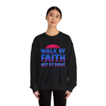 Faith-Inspired Crewneck Sweatshirt for Comfort & Style | Walk by Faith Gift, Unisex Apparel, Cozy Sweatshirt, Inspirational Fashion