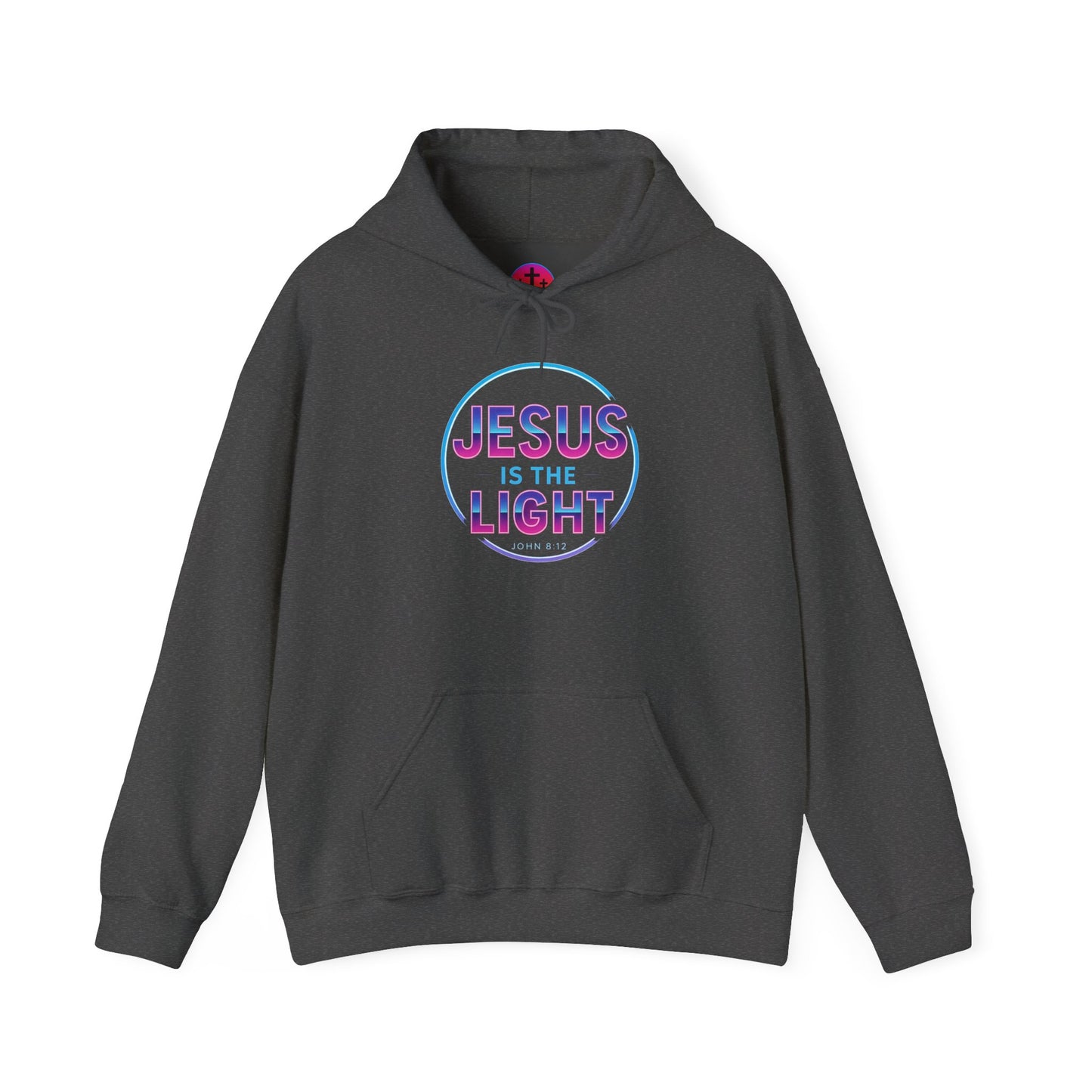 Unisex Hooded Sweatshirt - Inspirational "Jesus is the Light" Design, Faith Apparel, Cozy Church Wear, Gift for Believers, Religious Hoodie