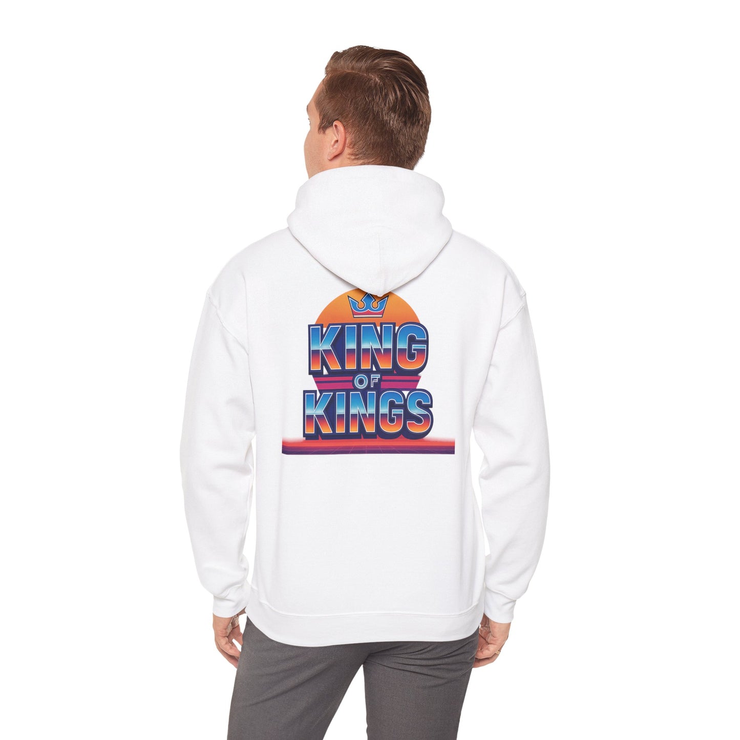 Retro King of Kings Unisex Hoodie, Cozy Sweatshirt, Vintage Style Pullover, Gift for Him/Her, Christian Apparel, Everyday Warmth