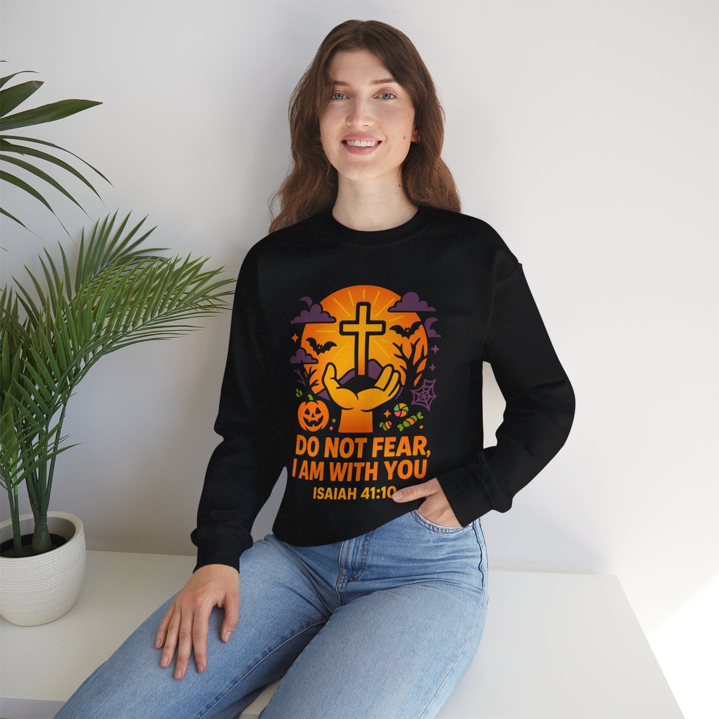 Faith-Inspired Crewneck Sweatshirt, Cozy Christian Apparel, Comfortable Gift for Believers, Fall Fashion, Religious Holiday Style