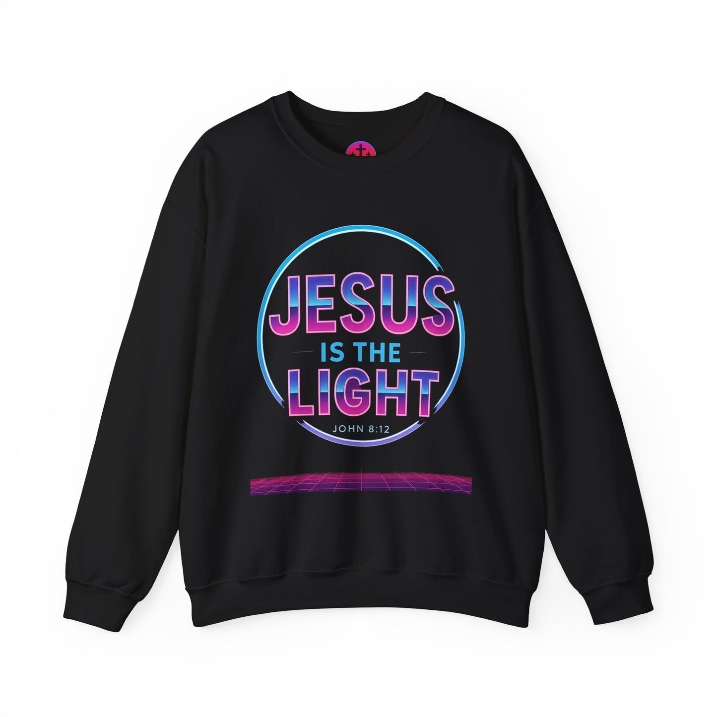 Inspirational Crewneck Sweatshirt - Jesus is the Light, Faith Apparel, Christian Gift, Cozy Everyday Wear, Religious Hoodie, Winter Warmth