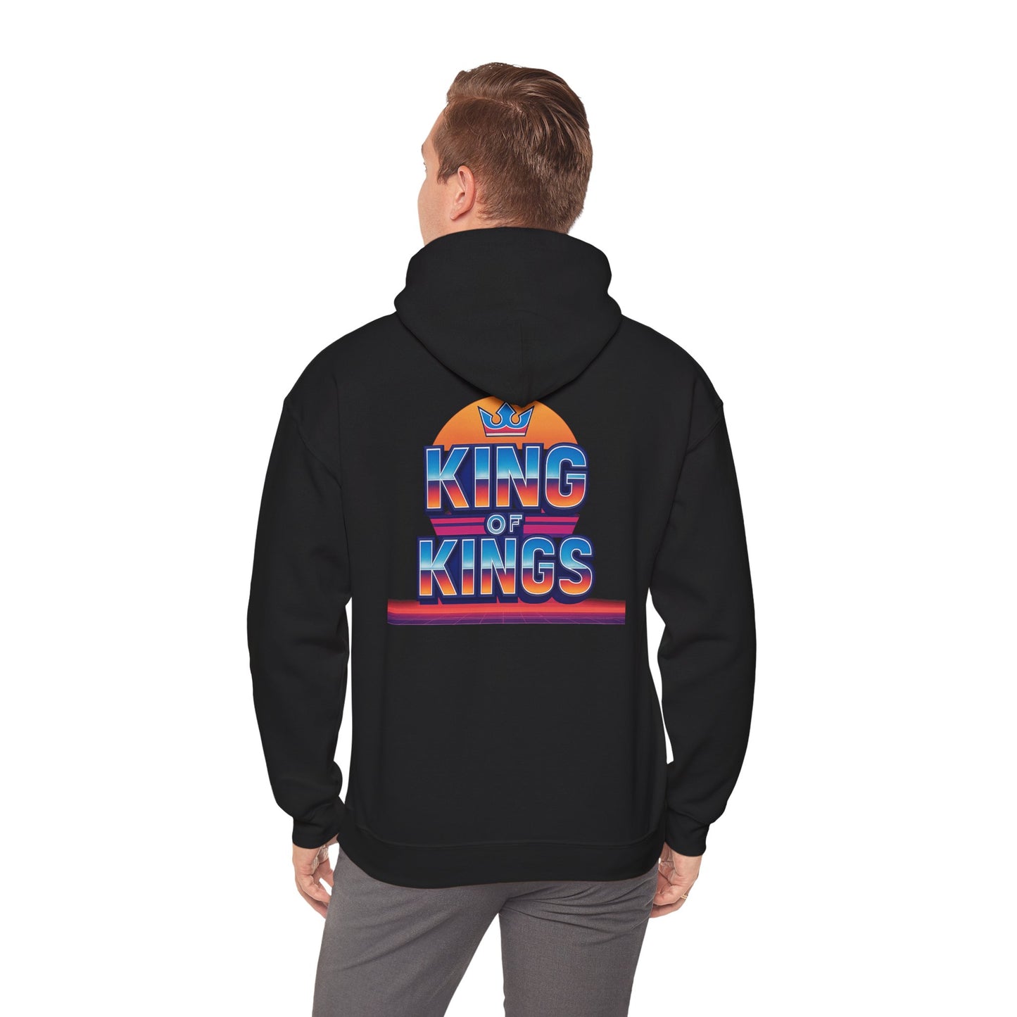 Retro King of Kings Unisex Hoodie, Cozy Sweatshirt, Vintage Style Pullover, Gift for Him/Her, Christian Apparel, Everyday Warmth