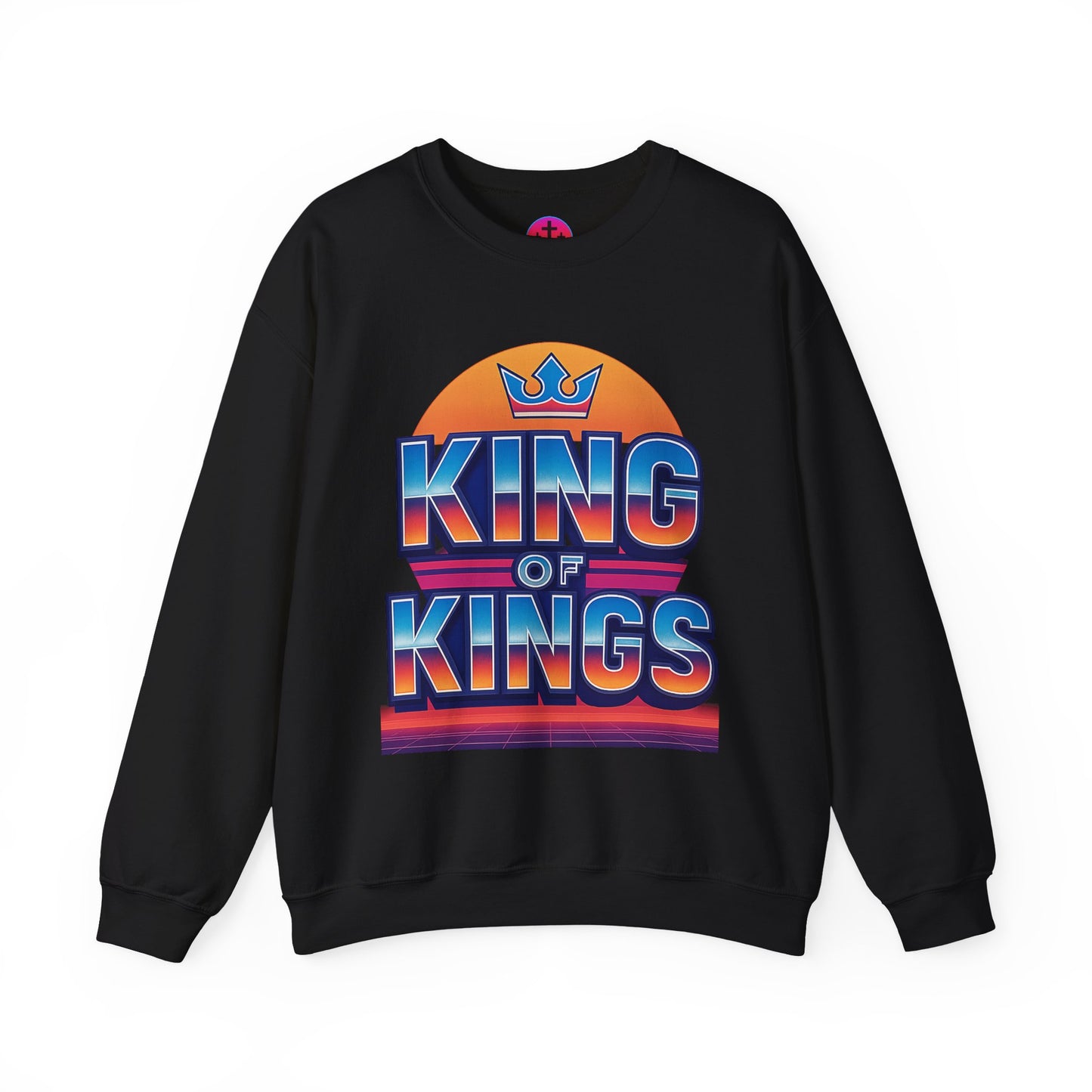 Retro King of Kings Sweatshirt, Cozy Crewneck, Unisex Apparel, Inspirational Gift, Perfect for Holidays, Trendy Streetwear