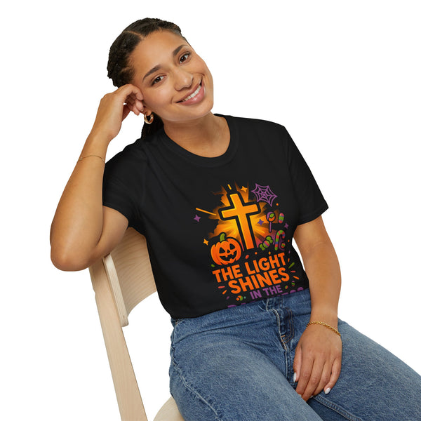 Halloween Themed Unisex T-Shirt, Spooky Fall Fashion, Cute Halloween Tee, Christian Faith Shirt, Gift for Halloween Lovers
