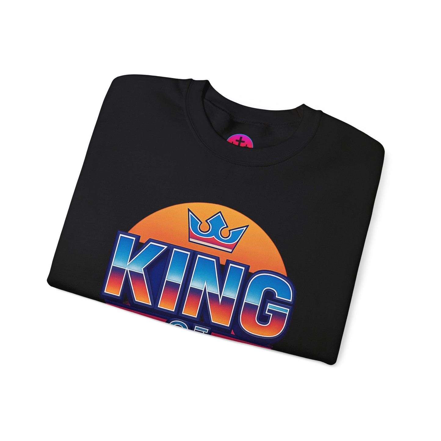 Retro King of Kings Sweatshirt, Cozy Crewneck, Unisex Apparel, Inspirational Gift, Perfect for Holidays, Trendy Streetwear