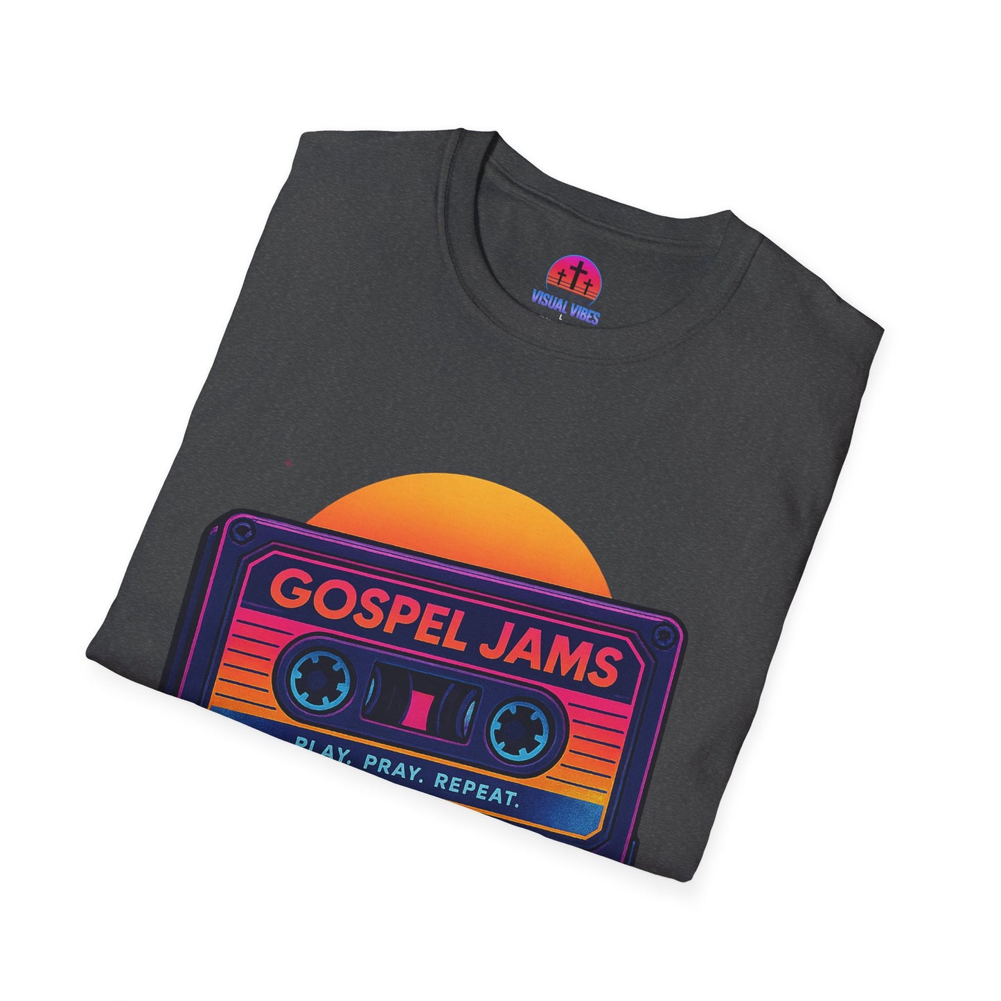 Retro Gospel Jams T-Shirt | Vintage Music Tee, Unisex Gift, 80s Nostalgia, Classic Style, Play Repeat Shirt